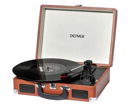Gramofon Denver VPL-120 z USB brązowy
